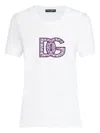 Dolce & Gabbana Women White Maiolica Logo Patch T-shirt, L Luxury T-shirts For Women Darveys In White