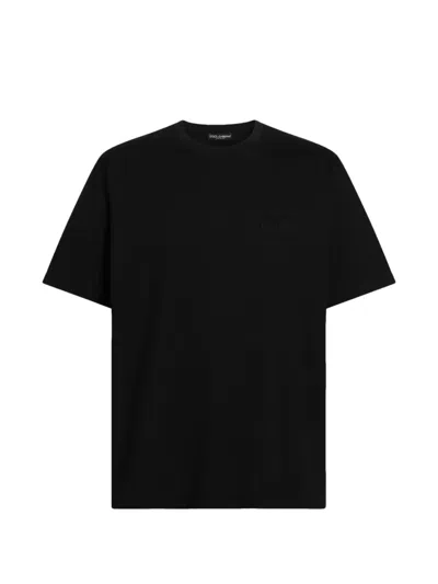 Dolce & Gabbana Cotton T-shirt With Logo In Black
