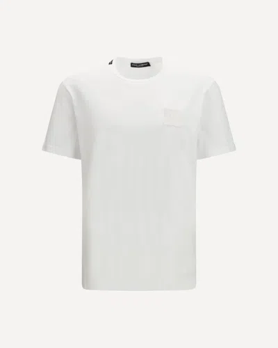 Dolce & Gabbana Cotton T-shirt With Patch In White