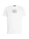 Dolce & Gabbana Cotton T-shirt With Patch Logo On The Front In White