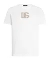 Dolce & Gabbana Cotton T-shirt With Patch Logo On The Front In White