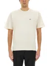 Dolce & Gabbana White T-shirt With Crew Neck And Applied Logo Plate On The Chest In Cotton Man