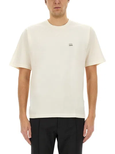 DOLCE & GABBANA DOLCE & GABBANA COTTON TSHIRT WITH PLAQUE