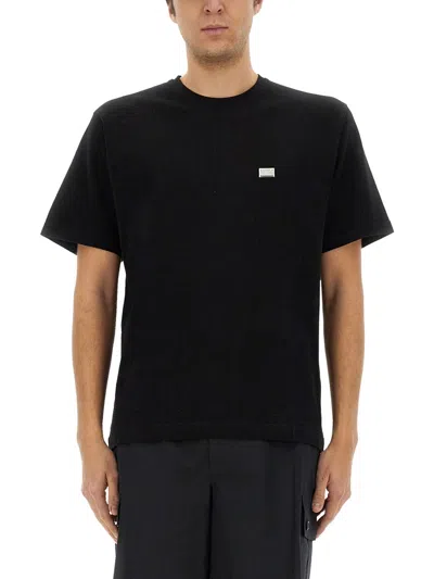 DOLCE & GABBANA DOLCE & GABBANA COTTON TSHIRT WITH PLAQUE