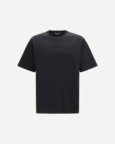 Dolce & Gabbana Cotton T-shirt With Regular Fit In Black