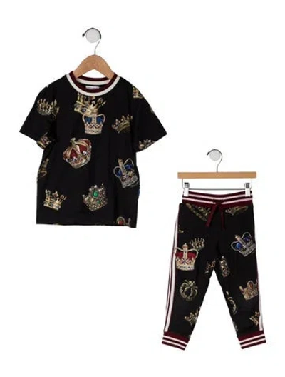 Pre-owned Dolce & Gabbana Babies' Cotton Two-piece Set In Black