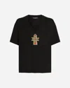 Dolce & Gabbana Patch-detail T-shirt In Black