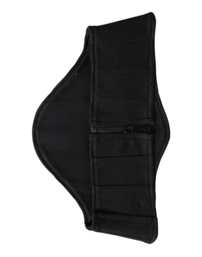 Dolce & Gabbana Cotton Waist Cummerbund Belt In Black