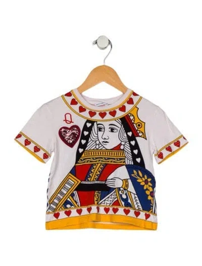 Pre-owned Dolce & Gabbana Babies' Cotton White And Multicolor Graphic T-shirt