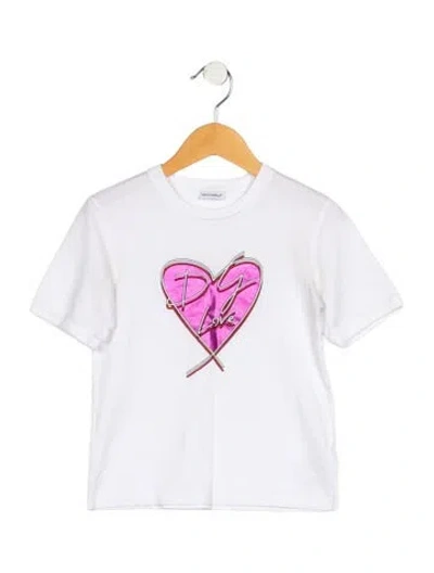 Pre-owned Dolce & Gabbana Babies' Cotton White Graphic T-shirt
