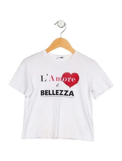 Pre-owned Dolce & Gabbana Babies' Cotton White Graphic T-shirt