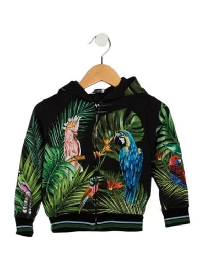 Pre-owned Dolce & Gabbana Babies' Cotton Zip Up Hoodie In Black