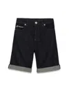 Dolce & Gabbana Cotton-elastane Bermuda Shorts In Black