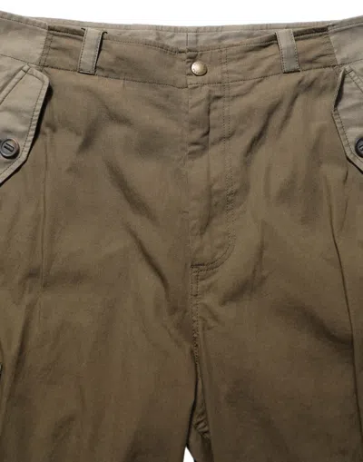 Dolce & Gabbana Cotton-elastane Straight-leg Cargo Pants In Brown
