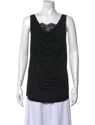 Pre-owned Dolce & Gabbana Cowl Neck Sleeveless Top In Black