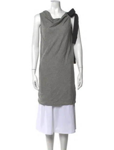 Pre-owned Dolce & Gabbana Cowl Neck Sleeveless Tunic In Grey