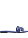 Dolce & Gabbana Flat Sandals  Woman Color Blue In Blue