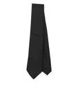 Dolce & Gabbana Embroidered Logo Silk Tie Accessories In Black