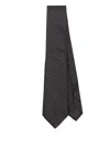 Dolce & Gabbana Geometric-pattern Silk Tie Accessories In Gray