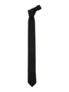 Dolce & Gabbana Martini Black Tie With Pointed Tip In Silk Man In Black