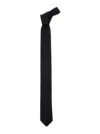 Dolce & Gabbana Martini Black Tie With Pointed Tip In Silk Man In Multicolor