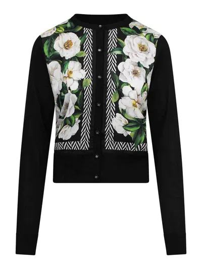 Dolce & Gabbana Floral Print Cardigan In Multicolour