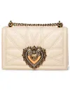 Dolce & Gabbana Devotion Medium Shoulder Strap In Beige