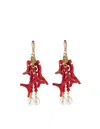 Dolce & Gabbana Dolce And Gabbana Earrings With Coral Branches In Gold