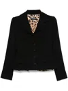 Dolce & Gabbana Wool Crepe Blazer Fitted Silhouette Epaulettes