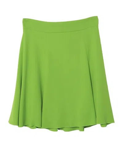 Dolce & Gabbana Crepe Flared Skirt In Green