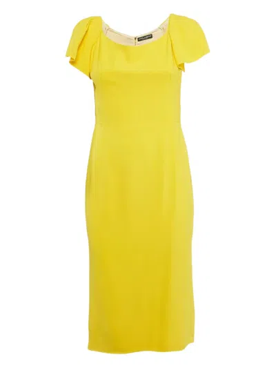 Pre-owned Dolce & Gabbana Crepe-texture Midi Dress