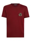 Dolce & Gabbana Crest-embellished T-shirt In Red