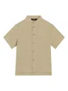 Dolce & Gabbana Crest Logo-embroidered Shirt In Brown