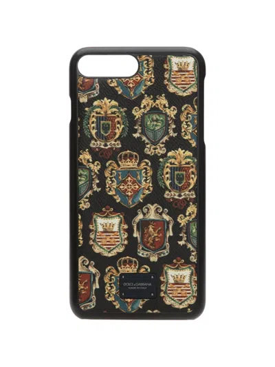 Dolce & Gabbana Crest Print Phone Case In Multi