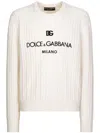 DOLCE & GABBANA CREW-NECK CABLE-KNIT JUMPER