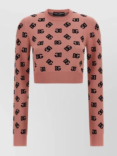 DOLCE & GABBANA CREW NECK CROPPED KNITWEAR