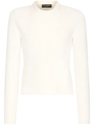 Dolce & Gabbana Crew-neck Jumper In White