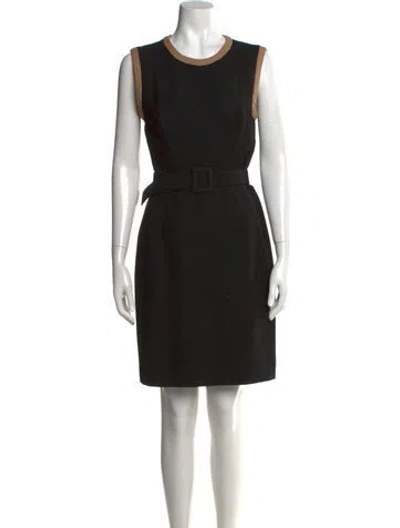 Pre-owned Dolce & Gabbana Crew Neck Knee-length Dress In Black