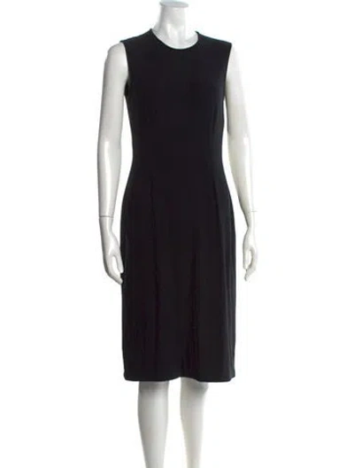Pre-owned Dolce & Gabbana Crew Neck Knee-length Dress In Black