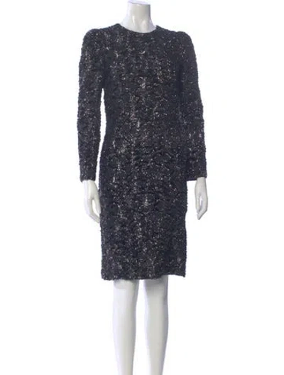 Pre-owned Dolce & Gabbana Crew Neck Knee-length Dress In Blue