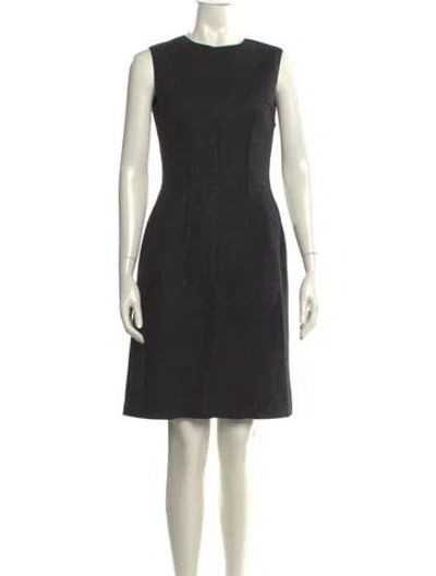 Pre-owned Dolce & Gabbana Crew Neck Knee-length Dress In Gray