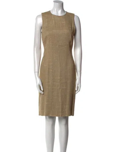 Pre-owned Dolce & Gabbana Crew Neck Knee-length Dress In Neutral