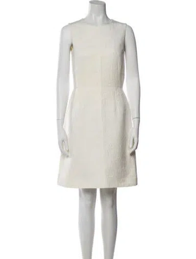 Pre-owned Dolce & Gabbana Crew Neck Knee-length Dress In Neutral