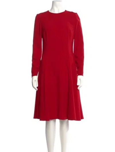 Pre-owned Dolce & Gabbana Crew Neck Knee-length Dress In Red
