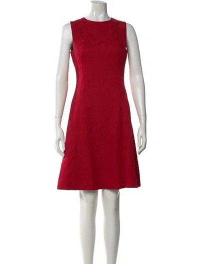 Pre-owned Dolce & Gabbana Crew Neck Knee-length Dress In Red