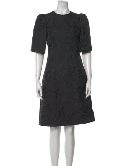 Pre-owned Dolce & Gabbana Crew Neck Knee-length Dress W/ Tags In Black