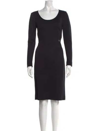 Pre-owned Dolce & Gabbana Crew Neck Knee-length Dress W/ Tags In Black