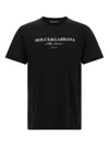 Dolce & Gabbana Graphic Crew Neck T-shirt With Short Sleeves In Black