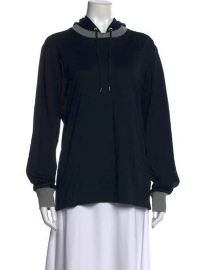 Pre-owned Dolce & Gabbana Crew Neck Long Sleeve Hoodie In Black