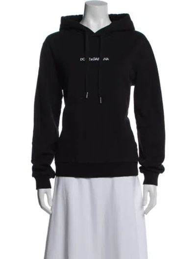 Pre-owned Dolce & Gabbana Crew Neck Long Sleeve Hoodie In Blue